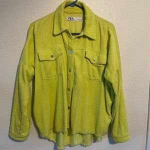 Zara Neon Velvet shirt